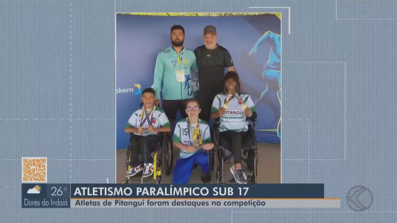 Atletas de Pitangui se destacam no Brasileiro de Atletismo Paralímpico sub-17