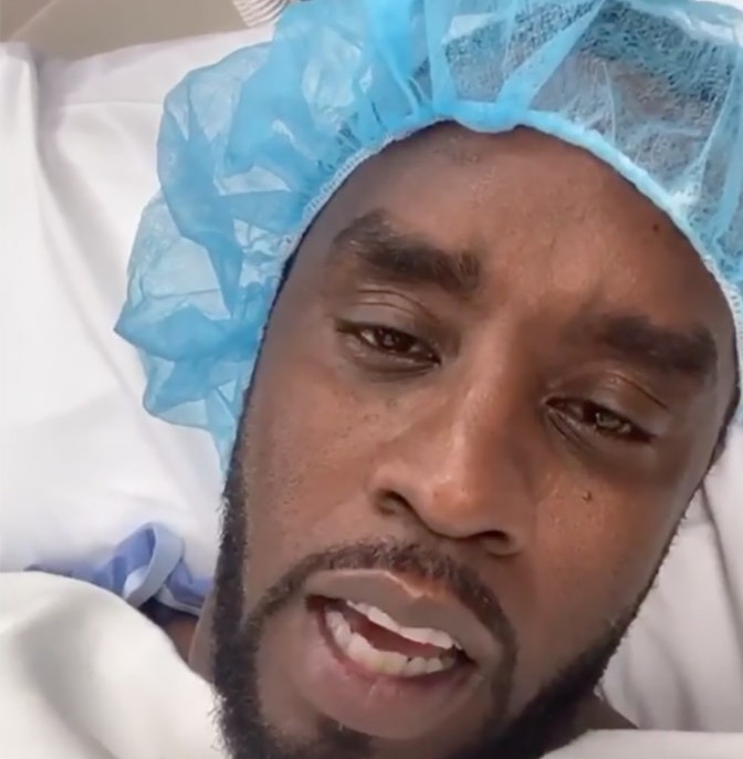 O rapper Diddy no vídeo feito antes de sua cirurgia (Foto: Instagram)