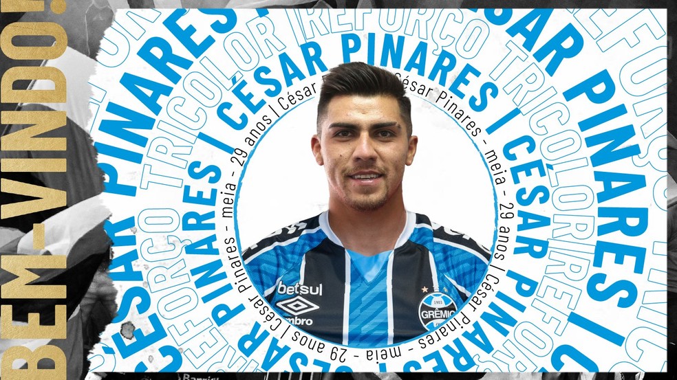 Gremio Anuncia Contratacao De Meia Cesar Pinares Ate 2022 Gremio Ge