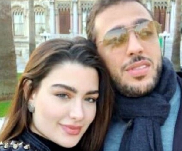 A modelo kuwaitiana Rawan Bin Hussain com o ex-marido (Foto: Instagram)