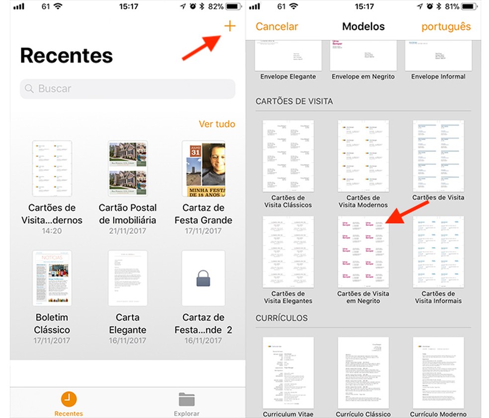 Aplicativo Para Fazer Cartao De Visita No Android Como Fazer Cartao De Visita Com O Pages Para Iphone