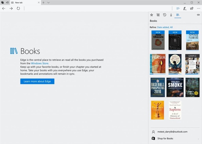 Usuário poderá personalizar layout de e-books no Edge (Foto: Divulgação/Microsoft)