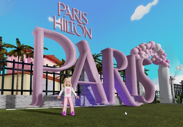 Paris Hilton organizou uma festa de Ano Novo no Roblox (Foto: Reprodução)