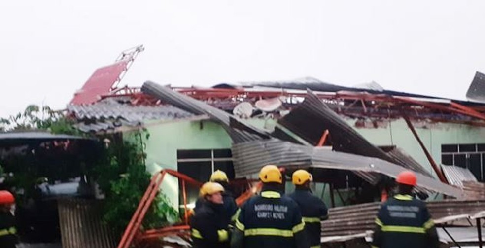 Chuva causou prejuízos em Campos Novos — Foto: Fábio Machado/ Simpatia FM