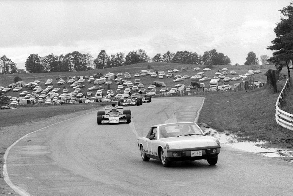 Safety car na pista durante o GP do Canadá de 1973 — Foto: Reprodução