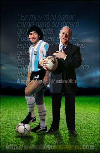 Diego Maradona Blatter Facebook (Foto: Reprodução / Facebook)
