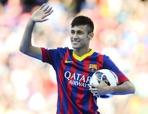Neymar apresentação Barcelona (Foto: Getty Images)