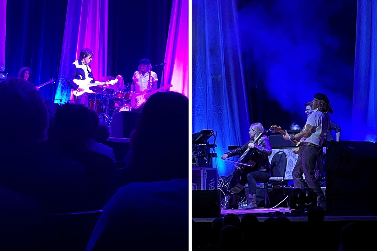 Johnny Depp faz surpresa em display de Jeff Beck enquanto aguarda o ultimate da batalha judicial |  Pop & Arte