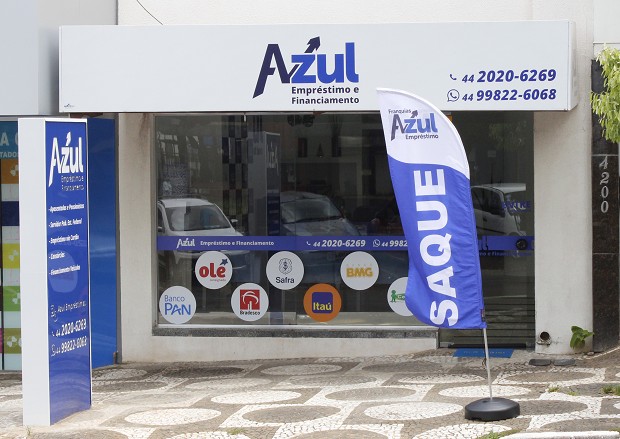 Fachada da Azul Empréstimo em Umuarama, no Paraná (Foto: Divulgação)