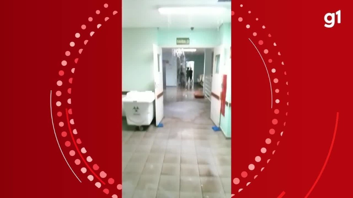 Caixa d’água rompe e danifica parte do teto do Hospital de Pirapora