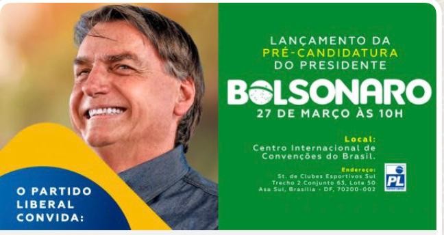 Após anunciar lançamento de pré-candidatura de Bolsonaro, PL recua e diz que ato incentivará filiações