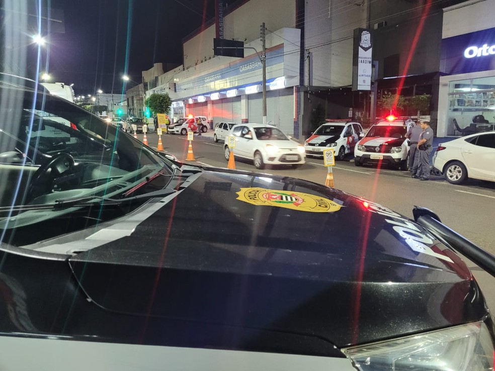 Operação Direção Segura aconteceu nesta sexta-feira (21) em Dracena (SP) — Foto: Polícia Civil
