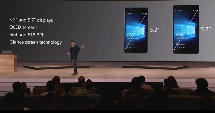Lumia 950 e 950 XL têm tela de tamanhos diferente e também processadores distintos (Foto: Reprodução/Microsoft)