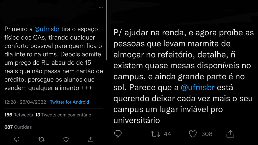 Publicação foi feita no twitter.   Foto: Redes sociais/Reprodução