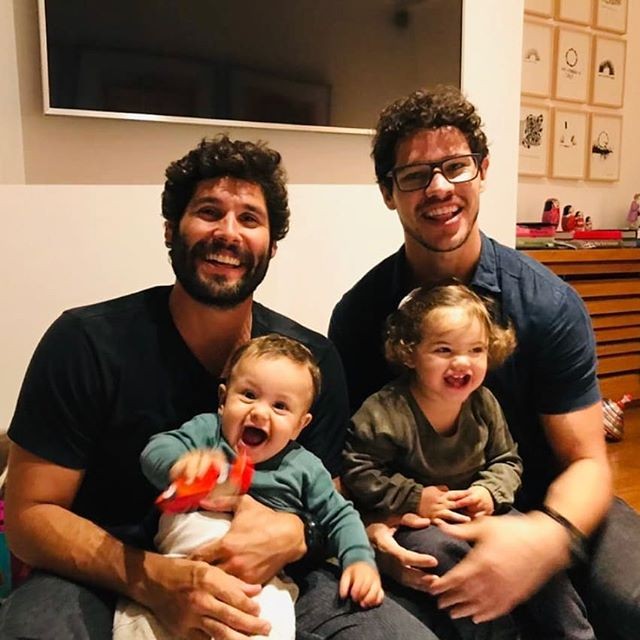 Dudu Azevedo, José Loreto, Joaquim e Bella (Foto: reprodução/Instagram)