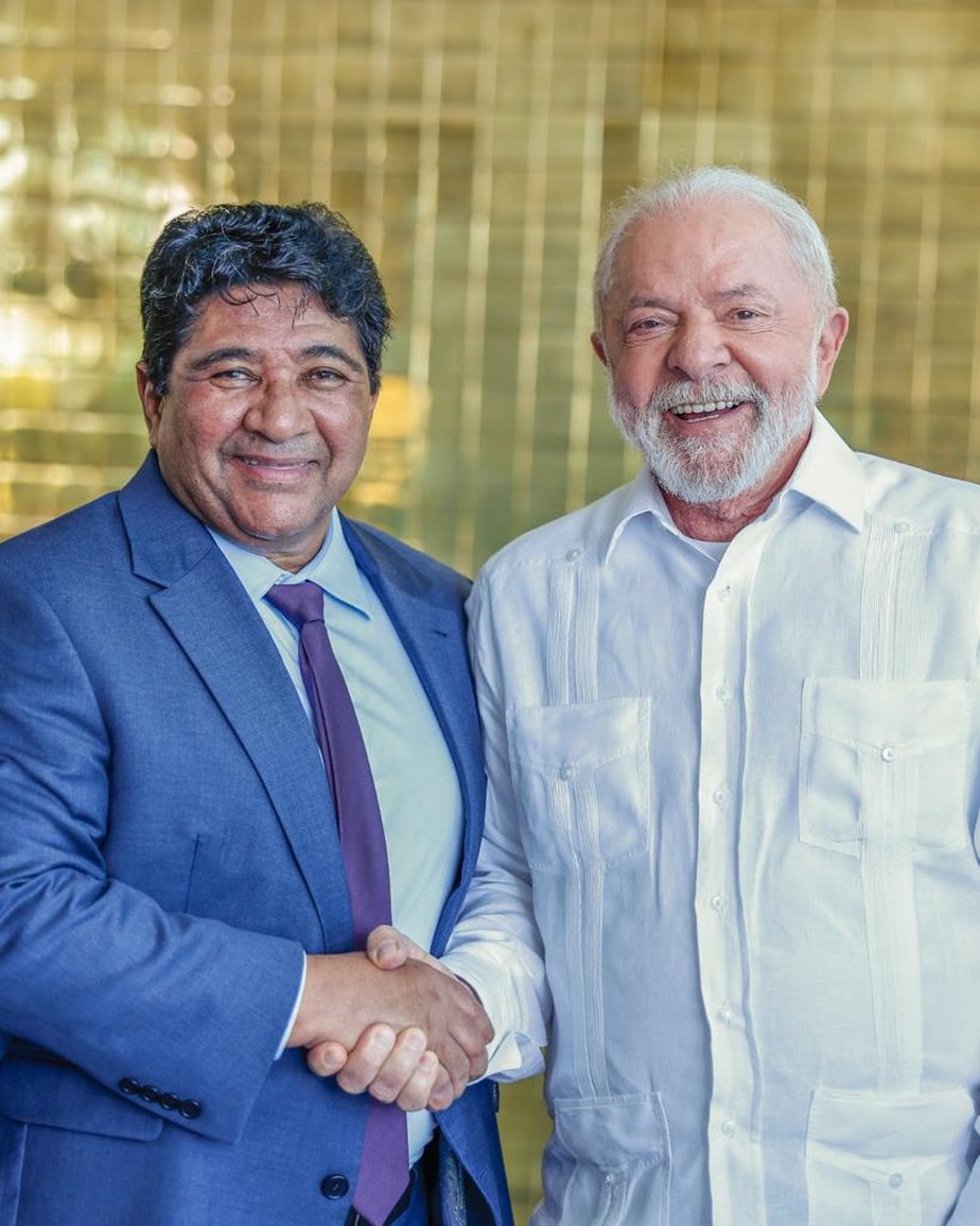 Ednaldo Rodrigues, presidente da CBF, e Lula