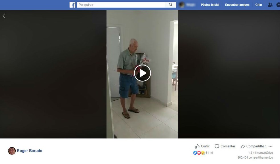 Nesta terça-feira, postagem registrava os números da viralização: mais de 10 milhões de views e 360,4 mil compartilhamentos — Foto: Facebook/Reprodução