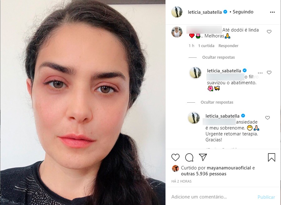 Leticia Sabatella conversa com seus seguidores (Foto: Reprodução/Instagram)