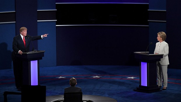 Último debate presidencial entre Hillary Clinton e Donald Trump em Las Vegas (Foto: Ethan Miller/Getty Images)