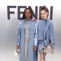 Iza e Sasha Meneghel no desfile da Fendi, na semana de moda de Milão — Foto: Getty Images