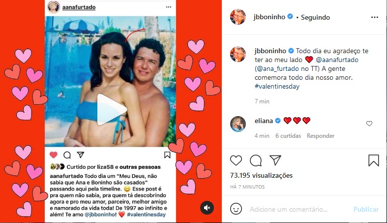 Boninho e Ana Furtado trocam declarações (Foto: Reprodução/Instagram)