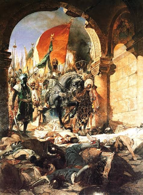 Pintura retrata a queda de Constantinopla (Foto: Wikimedia Commons)
