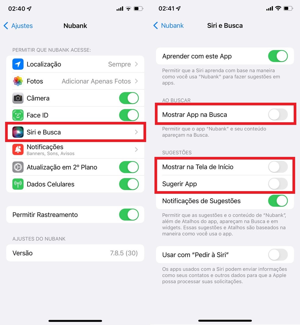 Removendo o app da tela de início, Biblioteca de Apps e da Busca no iPhone (iOS) — Foto: Reprodução/Clara Fabro