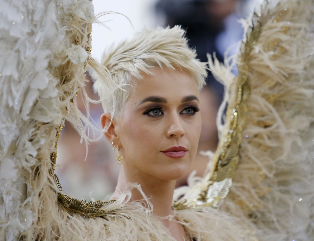 Cantora Katy Perry chega ao Baile de Gala do Met em Nova York (EUA) (Foto: Eduardo Munoz/Reuters)