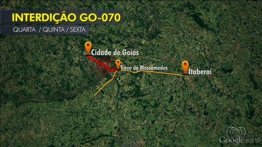 Agetop interrompe tráfego em trechos da GO-070 para obra de duplicação da rodovia 