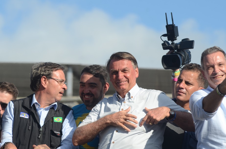 O presidente Jair Bolsonaro discursa em Garanhuns