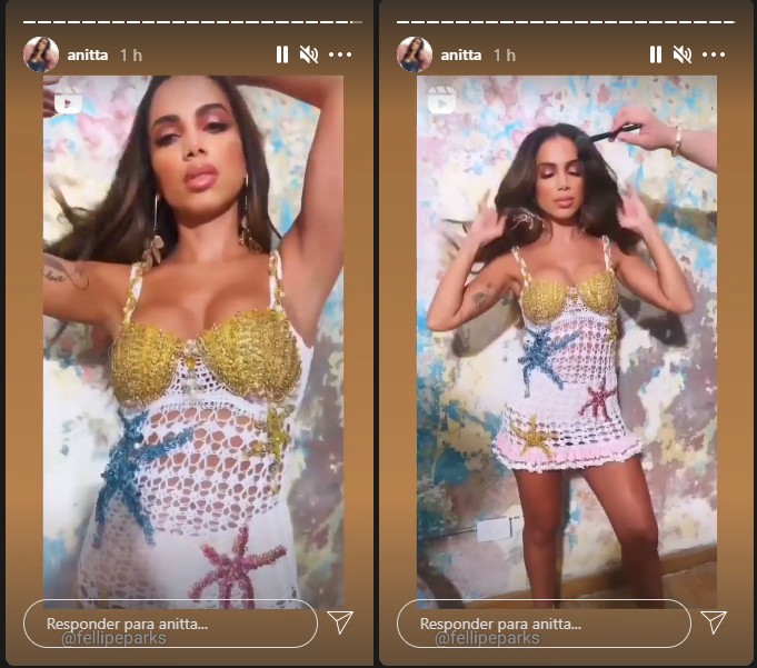 Anitta grava clipe na Republica Dominicana com cantor francês Dadju (Foto: Reprodução Instagram)