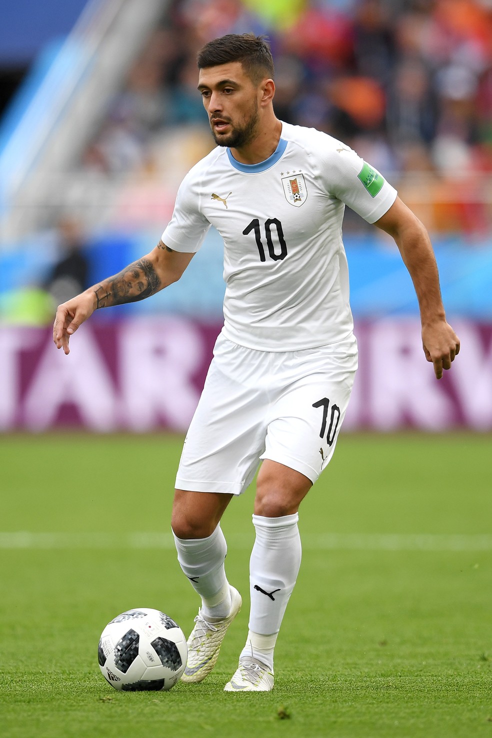 Arrascaeta com a camisa do Uruguai na Copa do Mundo da R&uacute;ssia &mdash; Foto: gettyimages
