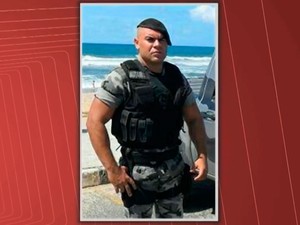 Soldado Márcio Pereira dos Santos foi morto ao tentar evitar assalto em Salvador (Foto: Reprodução/TV Bahia)