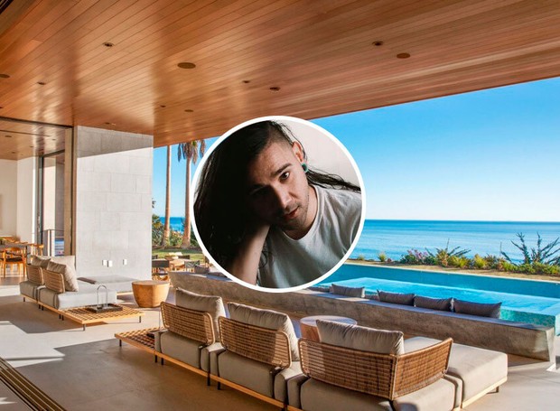 Skrillex coloca mansão contemporânea em Malibu à venda por R$ 90,3 (Foto: Reprodução / Realtor e Instagram)