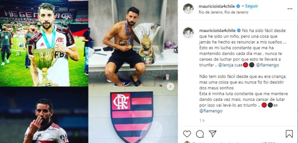 Isla desabafa nas redes sociais &mdash; Foto: Reprodu&ccedil;&atilde;o
