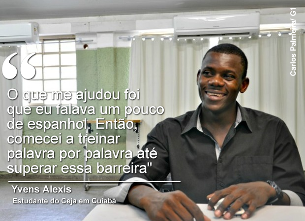 Yvens Alexis teve de cursar o ensino médio novamente no Brasil (Foto: Carlos Palmeira/ G1)