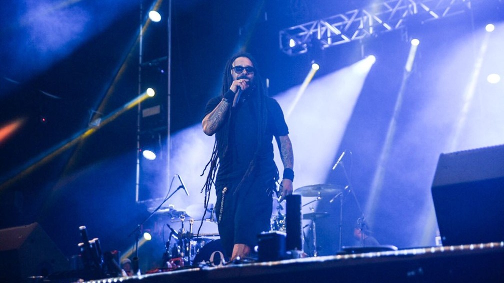 Falcão, vocalista da banda O Rappa no Fest Verão Paraíba 2018 (Foto: Igor do Ó/Divulgação)
