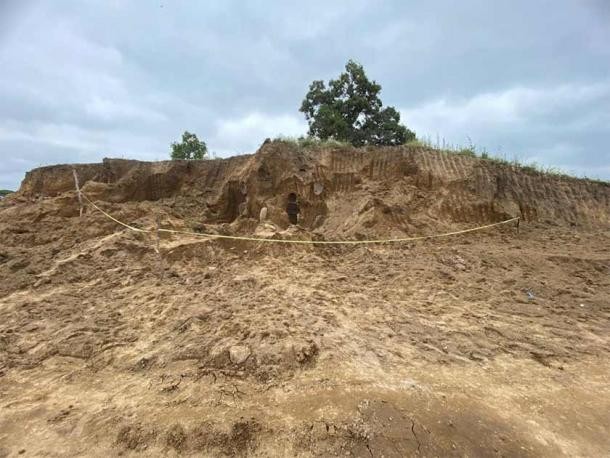 Terreno na fazenda onde foram realizadas as escavações no Equador  (Foto:  Instituto Nacional de Patrimônio Cultural )
