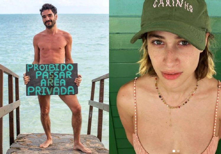 Caio Blat compartilhou fotos de sua viagem a Pernambuco, de onde é a família de Luisa Arraes. O casal tem uma relação com liberdade. Ele diz: 'A gente não quer ser exemplo para ninguém' — Foto: Reprodução/Instagram