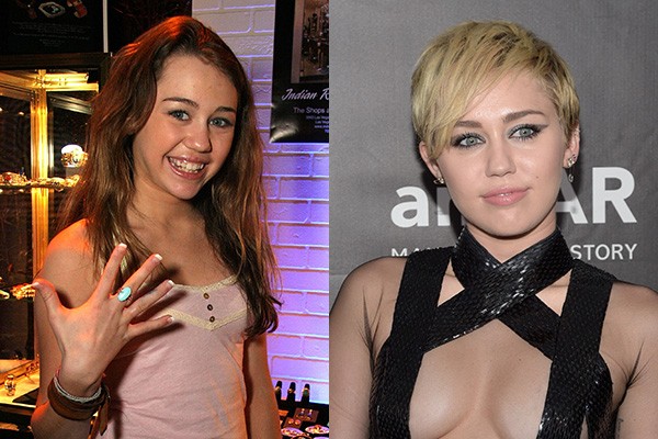 Miley Cyrus tinha 14 anos na estreia de 'Hannah Montana', série que marcou sua entrada em Hollywood. Desde então a estrela esqueceu a personagem e decidiu seguir com a carreira musical - que contou com uma repaginada radical na atitude e no estilo da cantora. (Foto: Getty Images)