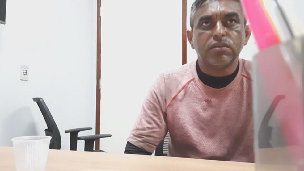 Horácio Carlos Ferreira Barbosa em depoimento à Polícia Civil, no DF — Foto: Reprodução