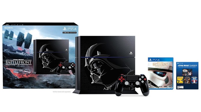 Além de bela arte de Darth Vader, PlayStation 4 de Star Wars Battlefront traz games clássicos no pacote (Foto: Reprodução/Amazon)