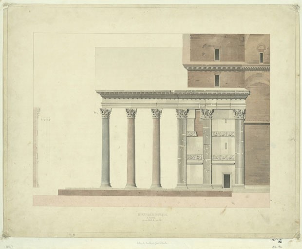 O Panteão, Roma, 1825-1830 (Foto: © Académie d’Architecture, Paris)