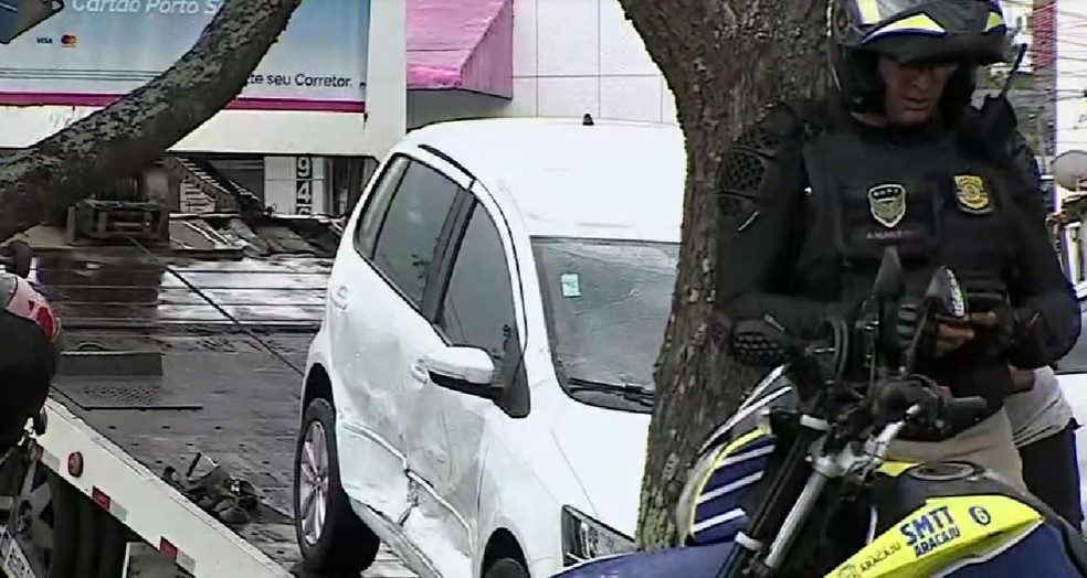 Acidente na Explosão, em Aracaju — Foto: TV Sergipe/Reprodução