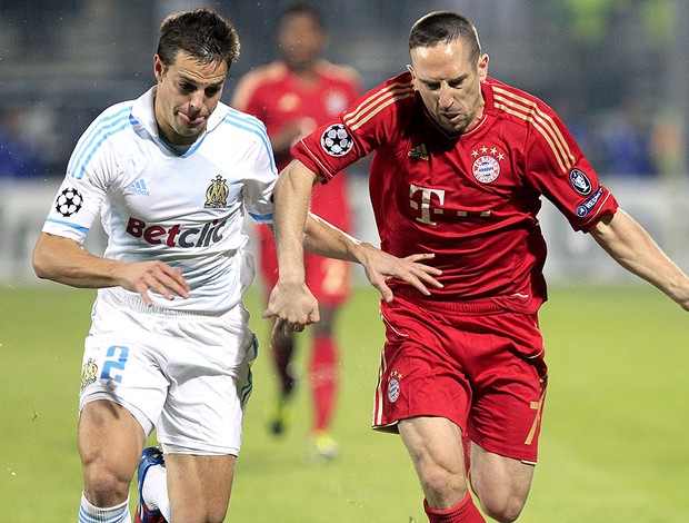 Franck Ribery na partida do Olympique contra o Bayern de Munique (Foto: EFE)