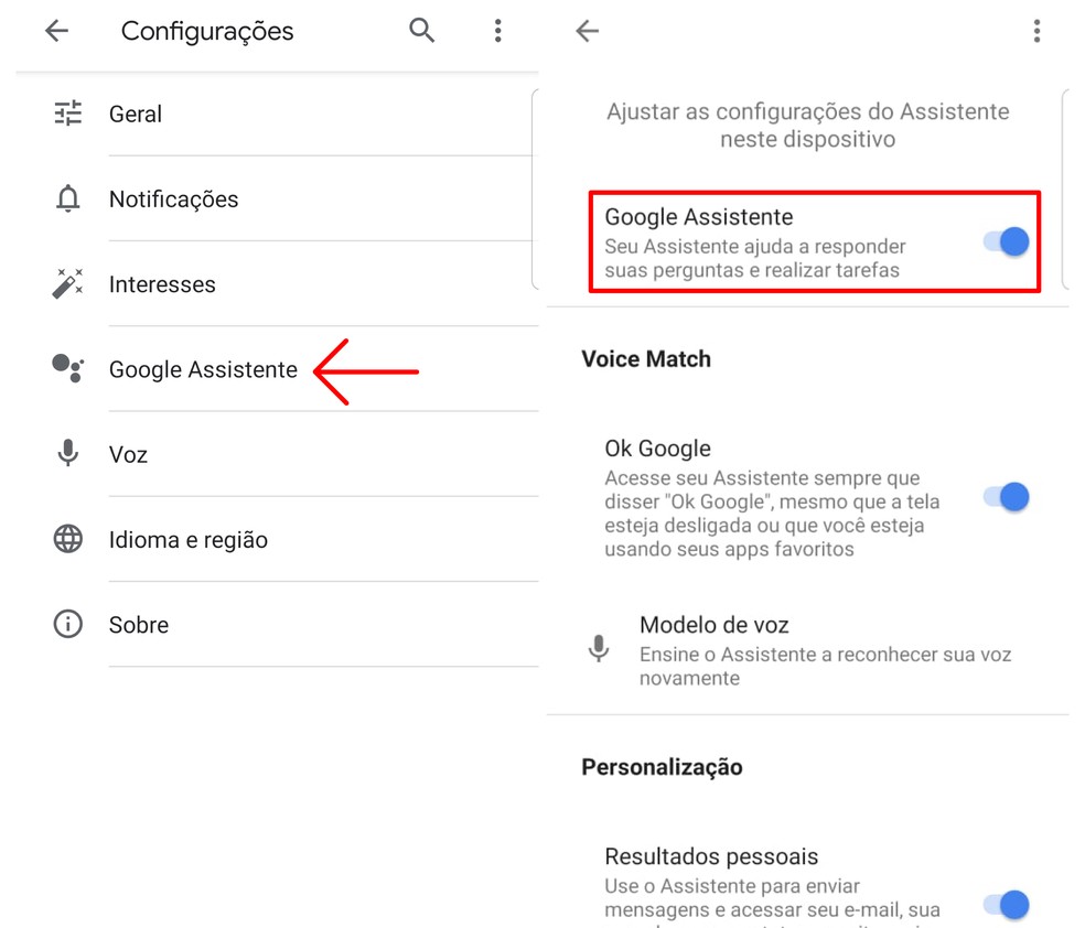 Saiba desativar o Google Assistente no seu celular — Foto: Reprodução/Emanuel Reis