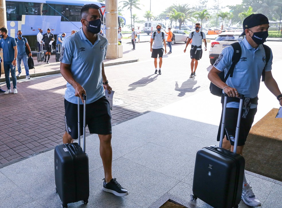 Maicon e Pepê tambéme podem voltar — Foto: Lucas Uebel/Grêmio