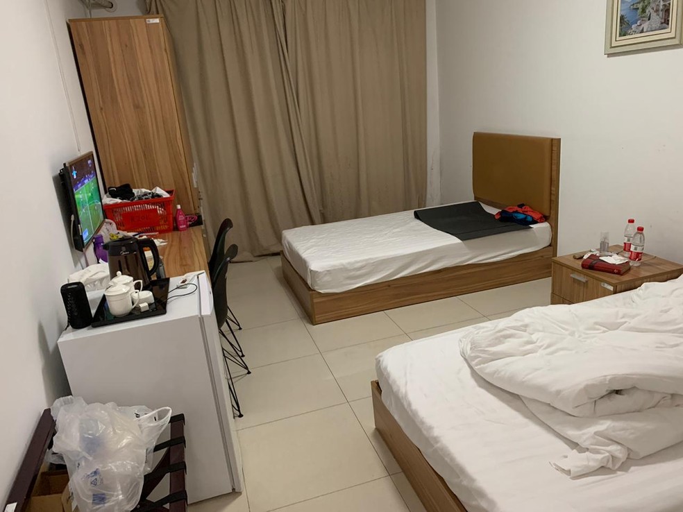 Quarto que Camila Martins está no Shanghai Shenhua, da China — Foto: Arquivo Pessoal