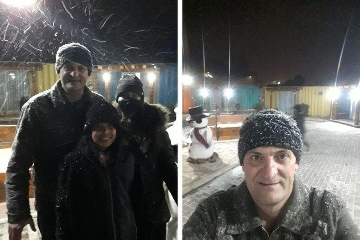 Turistas vêem neve pela primeira vez e celebram em SC ...