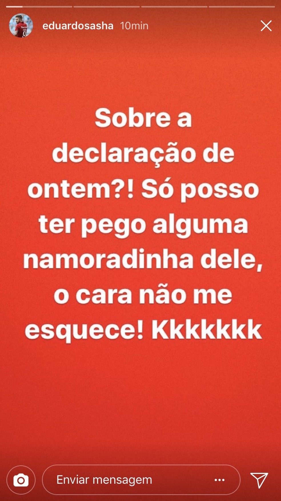 Eduardo Sasha Inter responde Luan Foto Reprodu§£o